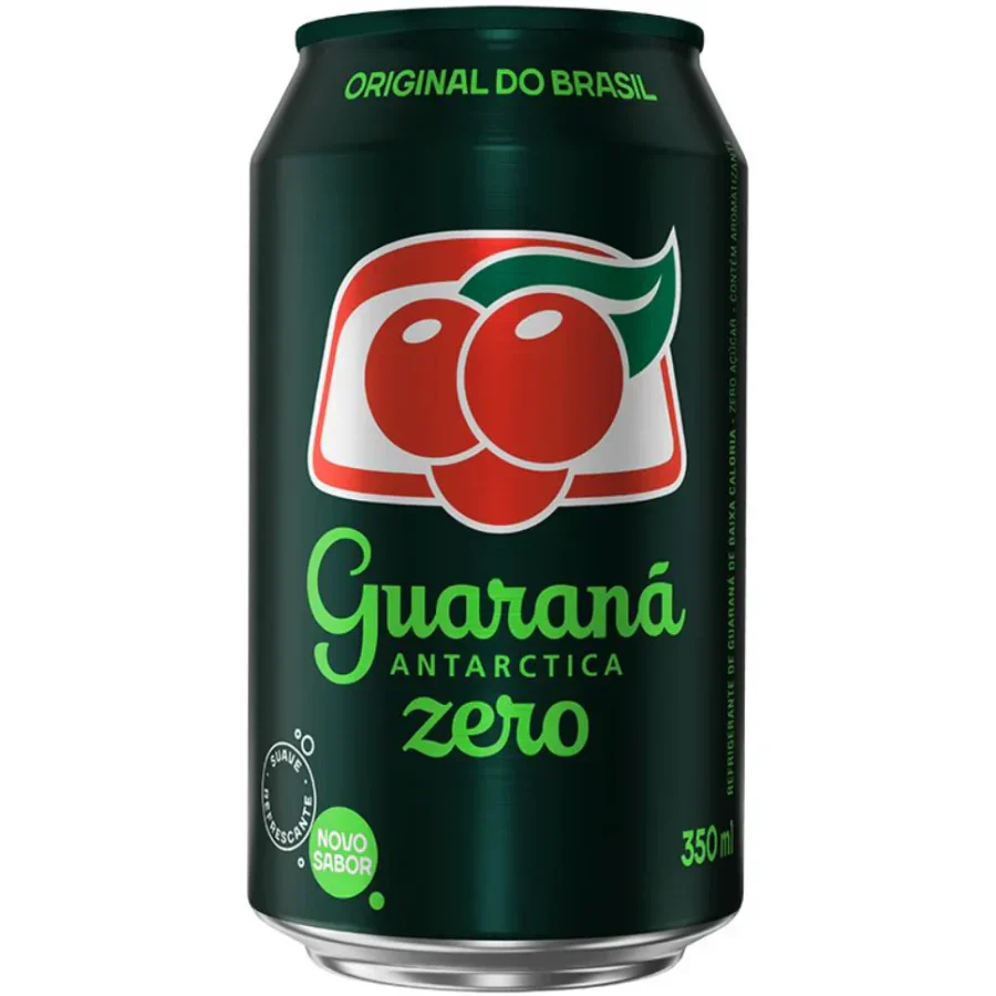 Can of Guaraná Antarctica Zero, Brazilian soda (355 ml)